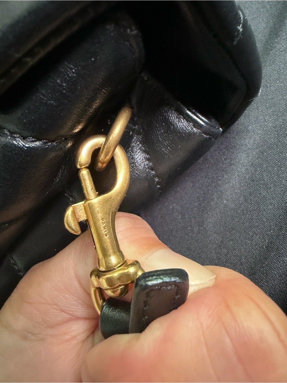 Saint Laurent Black Quilted Leather Crossbody with Gold YSL Hardware - Picture 4 of 8